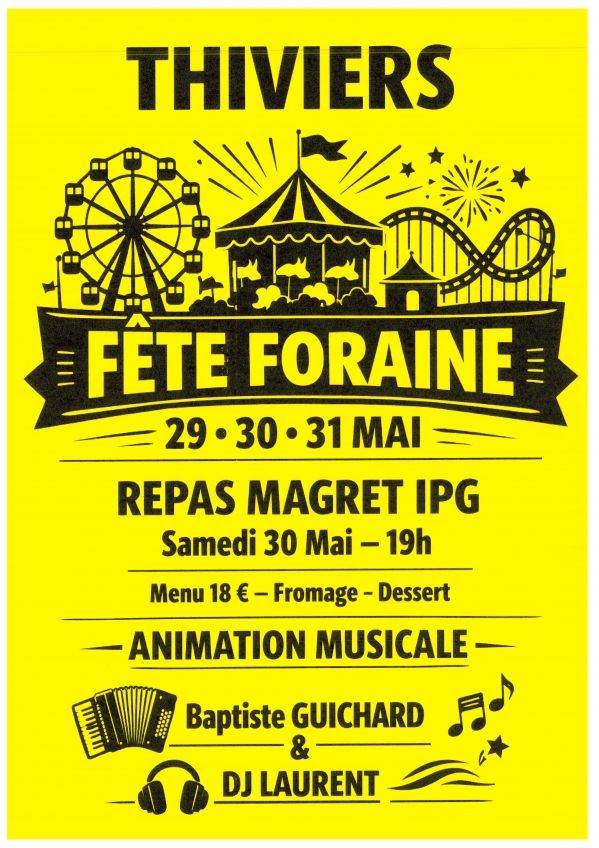 Affiche fête foraine mai 2026